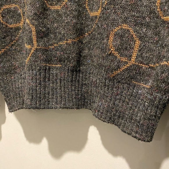 🤡BOGO🤡 Retro CALDWELL Canada Wool Blend Deep V-Neck Pullover Sweater - Mens L - Picture 9 of 11